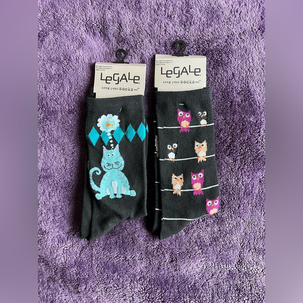 NWT Cat & Owl Socks